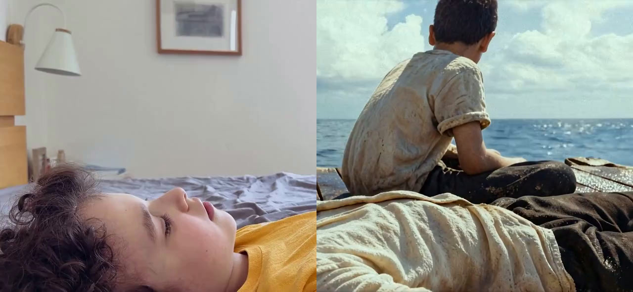 The Whale, aligned before and after comparison